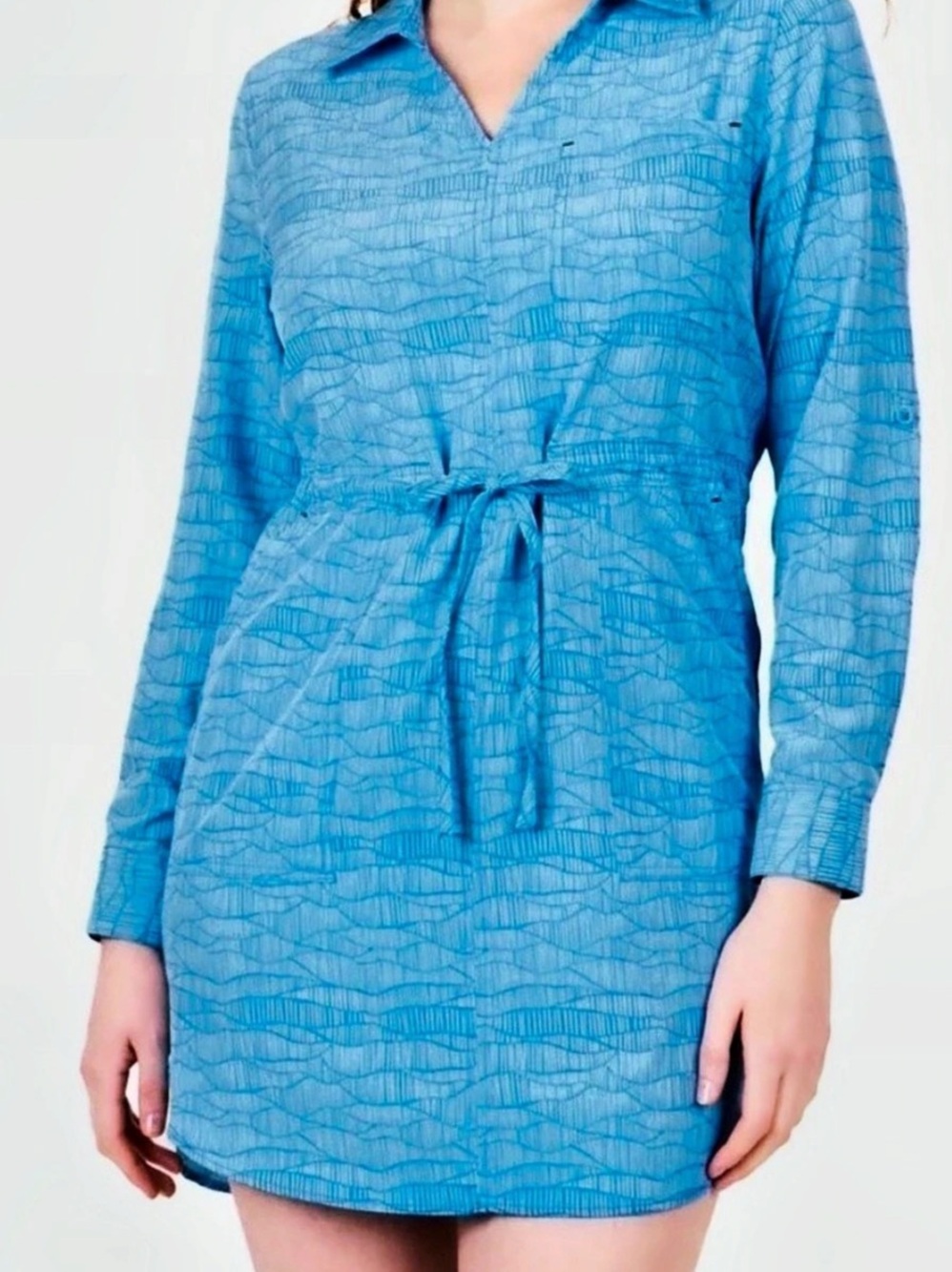 Shore to Summit Utility Shirt Dress Geometric Tunic XL